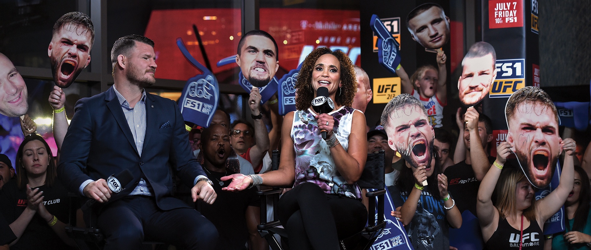 photo of Karyn Bryant &rsquo;90 covering UFC International Fight Week, 2017